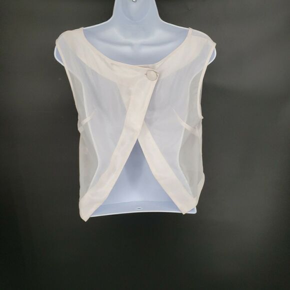 Tildon Top shirt Sheer Open Back Boxy - Picture 10 of 11
